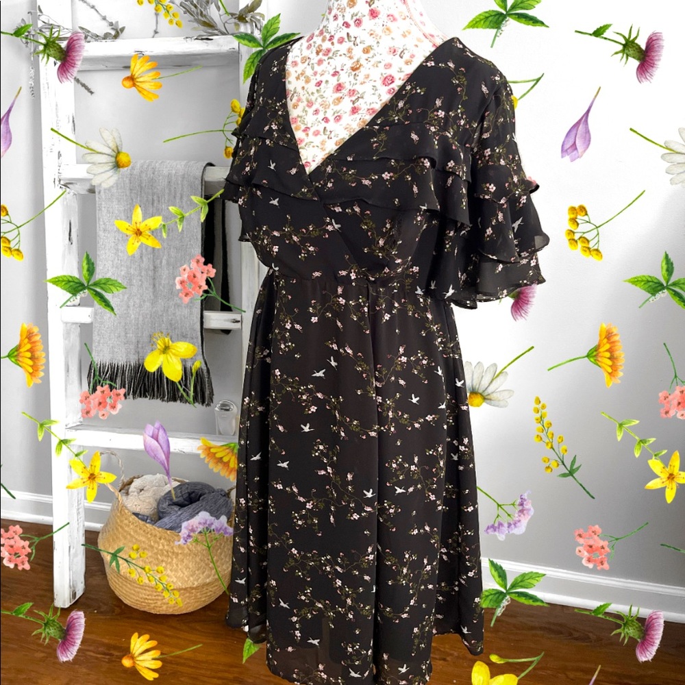 Torrid Romantic Floral Mini Dress